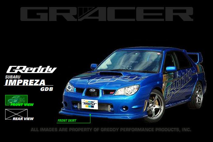 GReddy 17060053 06-07 WRX & STi Front Lip Spoiler FRP