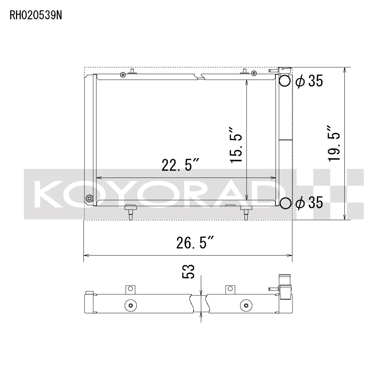 Koyo Nissan 240SX V8 Swap/KA24 Turbo Radiator