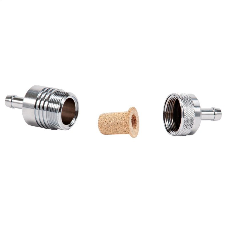 Russell 645060 Performance Chrome Street Fuel Filter (3in Length 1-1/8in diameter 5/16in inlet/outlet)