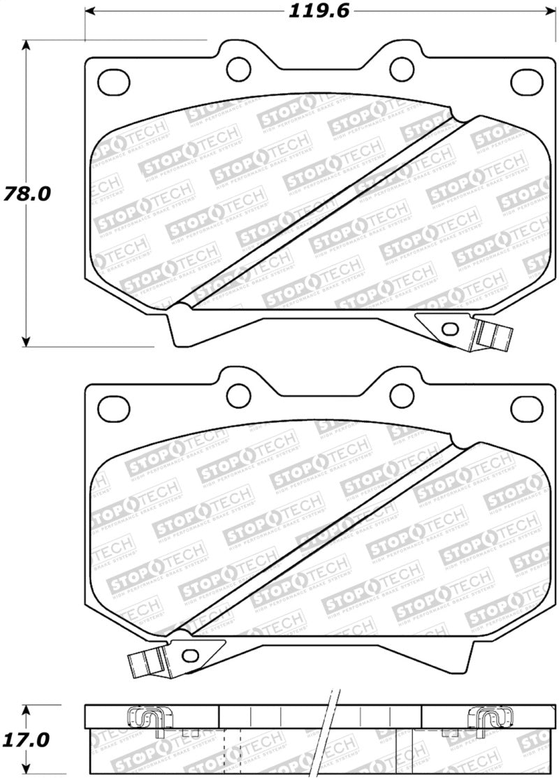 Stoptech 308.0812 Street Brake Pads