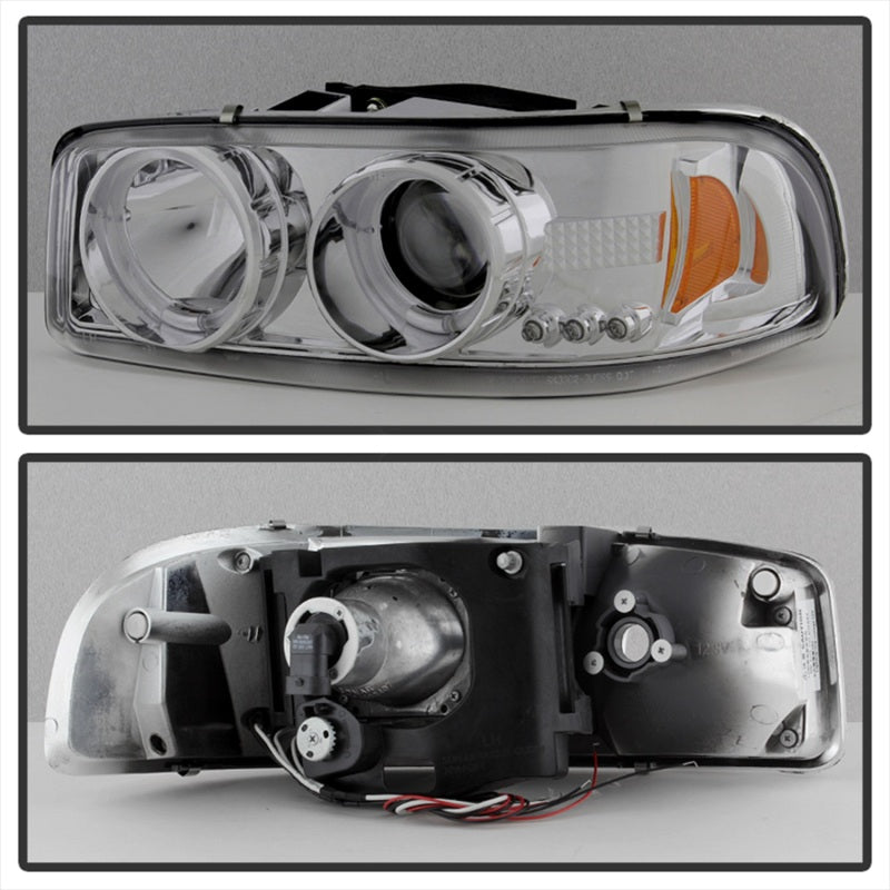 Spyder 5009364 fits GMC 99-06 Sierra 1500/2500/3500 Projector Headlights LED Ha