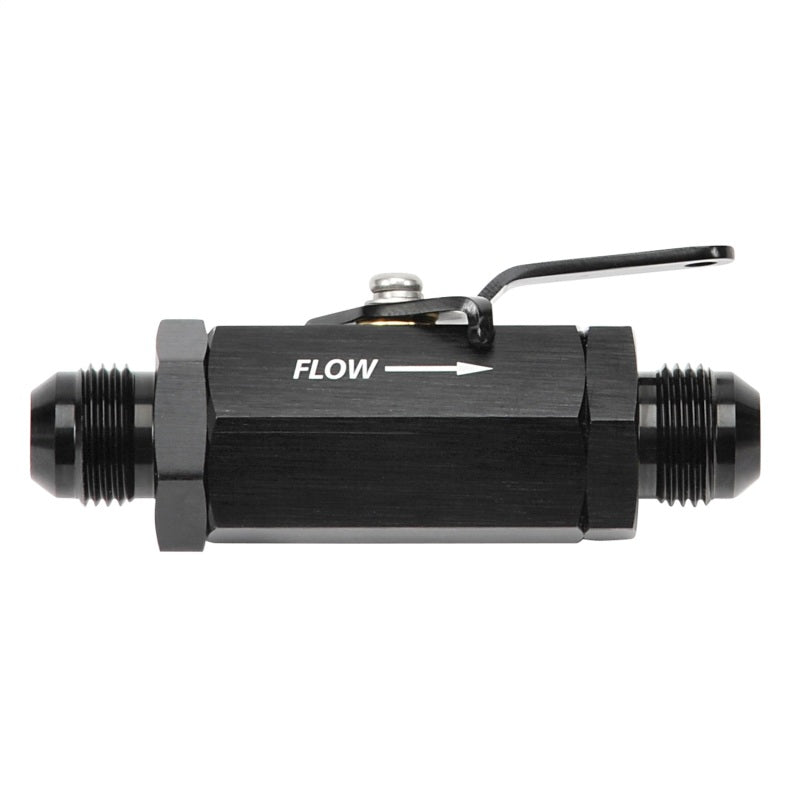 Russell 650653 Performance Shutoff Valve -10 AN Male Black Finish