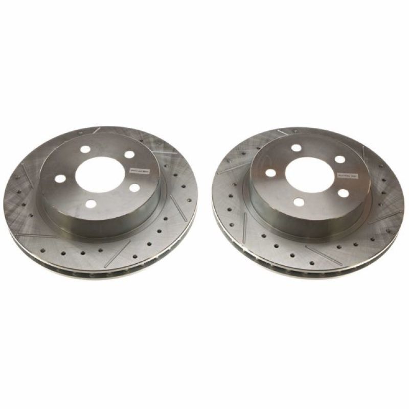 PowerStop fits Ford 84-86 Mustang Rear Evolution Drilled & Slotted Rotors - Pair