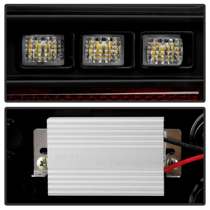 SPYDER 5089137 05-21 fits Nissan Frontier Clear Light Bar LED Tail Lights - Blk (ALT-YD-NF05AP-GR-LED-BK)