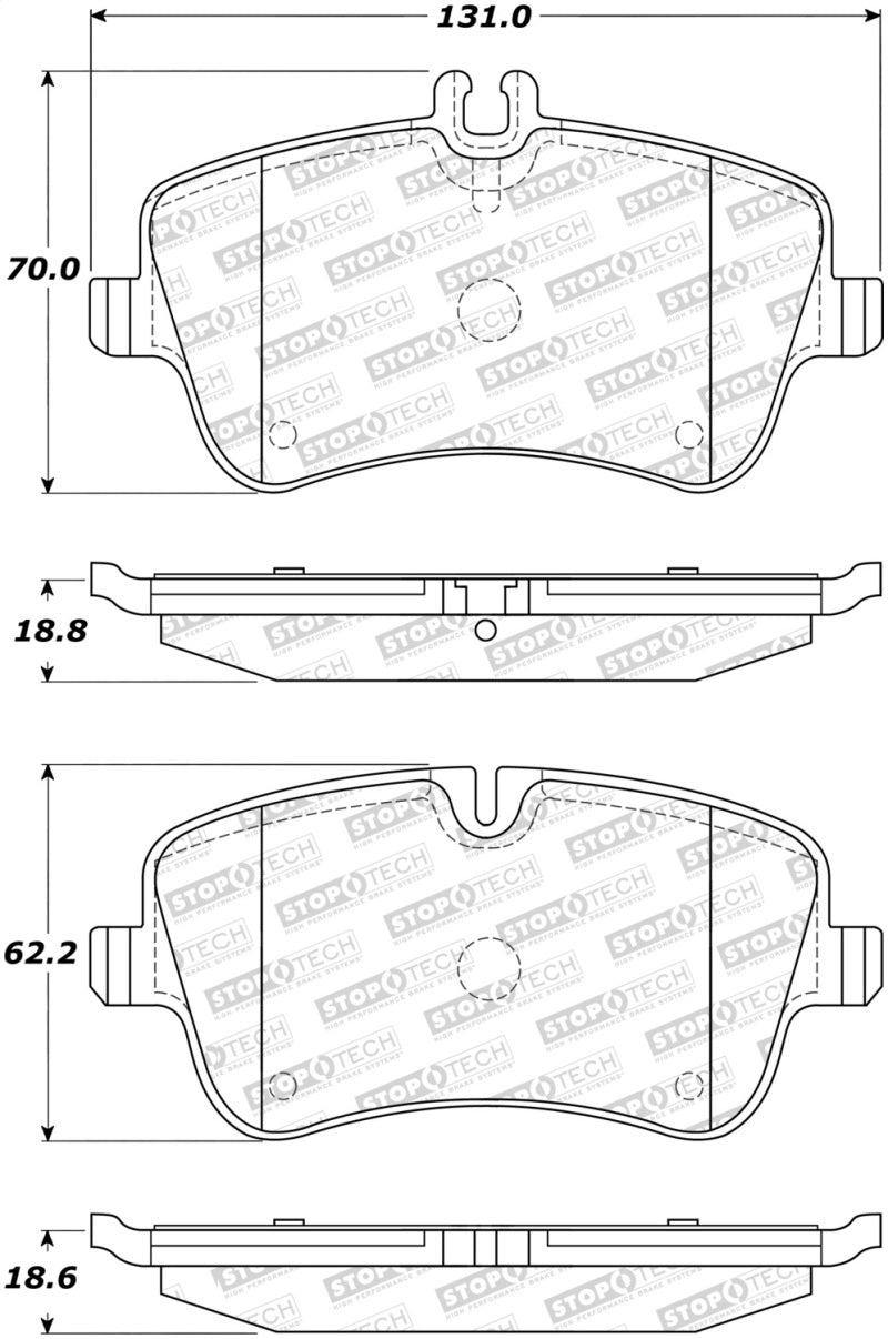 Stoptech 308.0872 Street Brake Pads