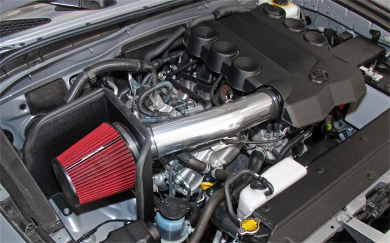 Spectre 9002 10-18 fits Toyota FJ 10-15 4Runner V6-4.0L F/I Air Intake Kit - Polished w/Red Filter