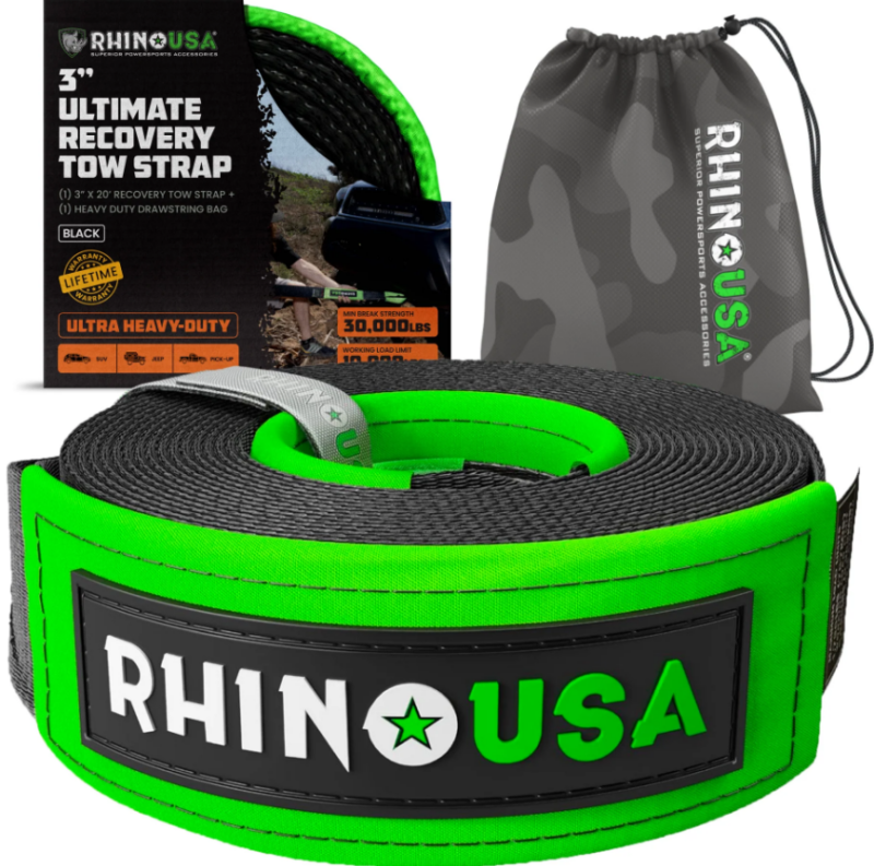 Rhino USA RG-TS2X20-BLU 2 X 20 Ultimate Recovery Tow Strap