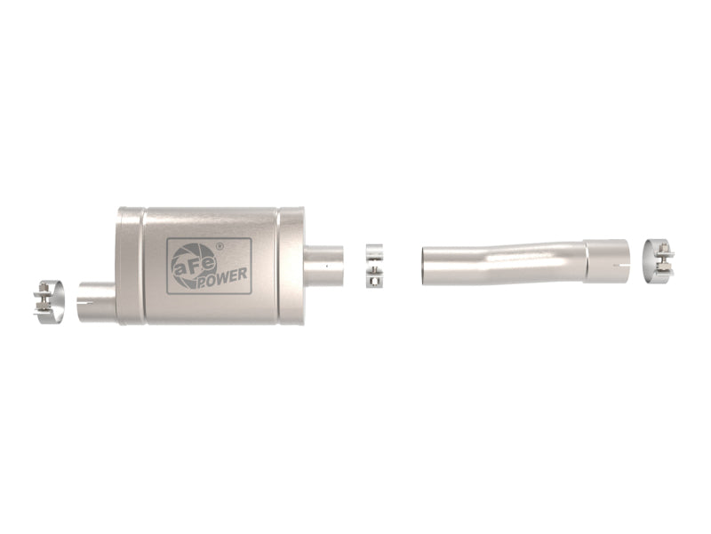AFE 49C44121 GT Series 409 Stainless Steel Muffler Upgrade Pipe fits GM Silver