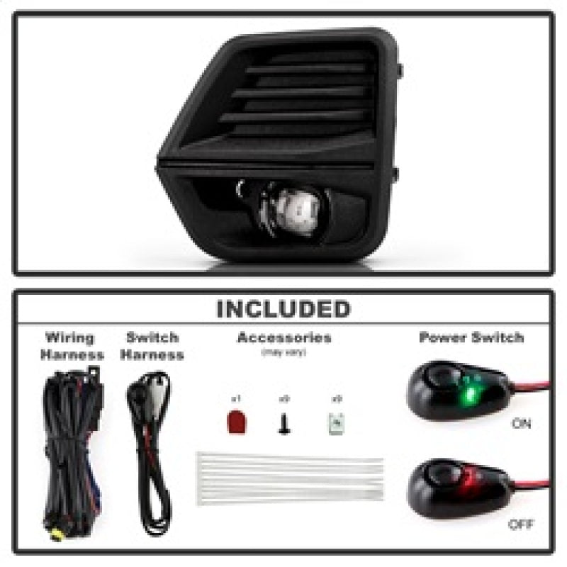 SPYDER 9053986 23-25 fits Chevy Colorado OEM Style LED Fog Lights w/ Switch (FL-CCOL2023-LED-C)