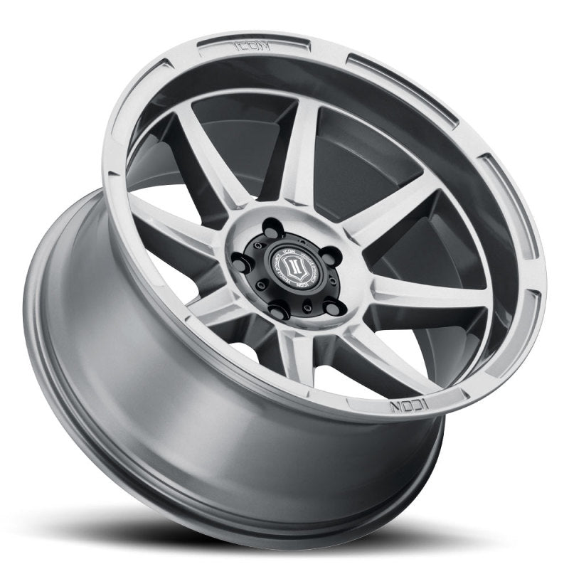 ICON 6020107345GM Bandit 20x10 5x5 -24mm 4.5in BS 71.50mm Bore Gun Metal Wheel