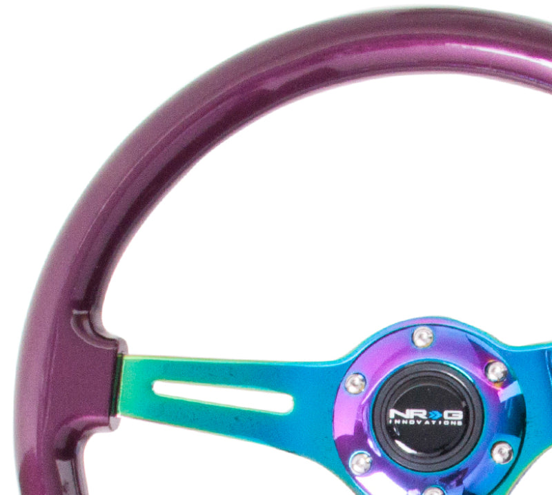 NRG ST-015MC-PP ST-015MC-PP Classic Wood Grain Steering Wheel Purple Pearl