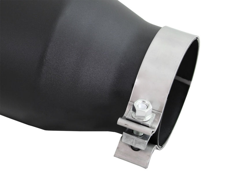AFE 49T40601-B12 Diesel Exhaust Tip Bolt On Black 4in Inlex x 6in Outlet x 12in