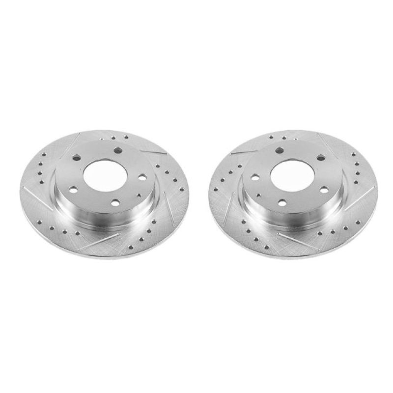 PowerStop fits Mazda 14-18 3 Rear Evolution Drilled & Slotted Rotors - Pair