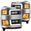 AlphaRex 880227 fits Chevy 15-18 2500HD NOVA LED Proj Headlights Plank Style Bl