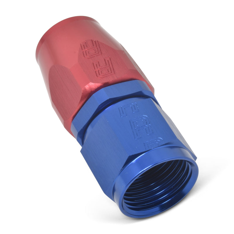 Russell 610040 Performance -10 AN Red/Blue Straight Full Flow Hose End