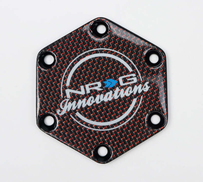 NRG STR-640CF STR-640CF/RD Carbon Fiber w/ Red Texalium Fabrics Horn Delete