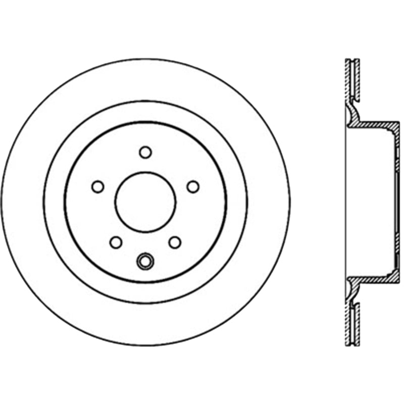 Stoptech 126.42101CSR Power Slot 09 Nissan 370z / 08-09 Infiniti G37 Slotted Rear Right CRYO Rotor