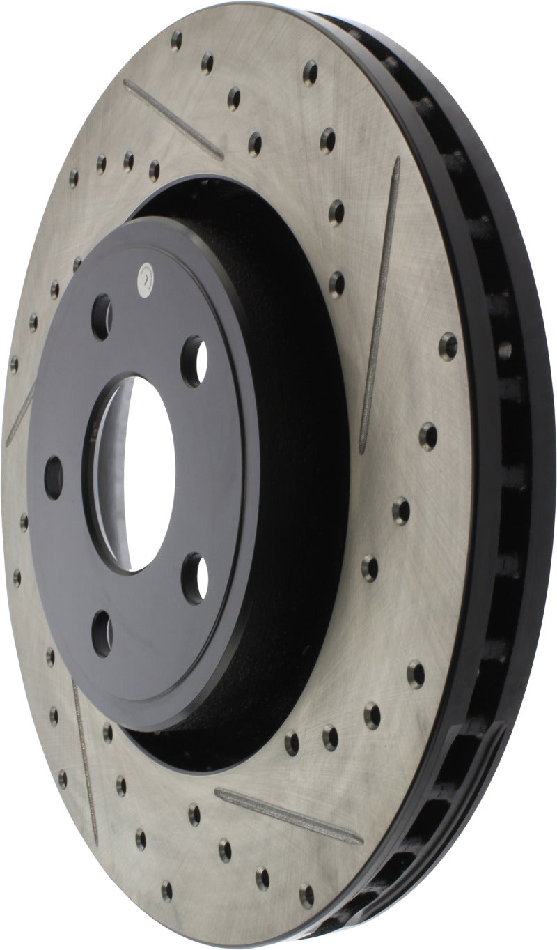 Stoptech 127.58008L 11-12 fits Dodge Durango Sport Drilled & Slotted Front Driver-Side Brake Rotor