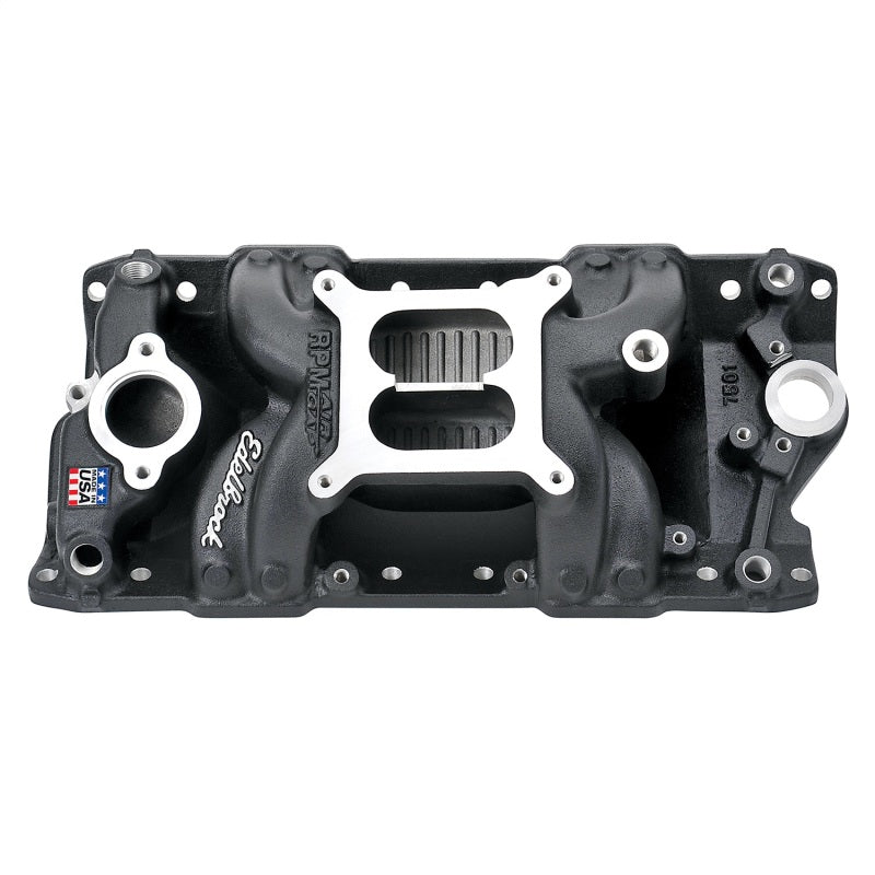 Edelbrock 75013 Intake Manifold RPM Air-Gap Small-Block fits Chevy 262-400 Black