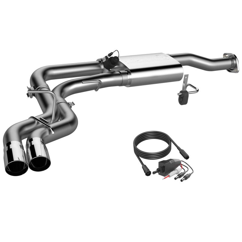 QTP 440015 fits Ford 15-18 F-150 CC/EC Standard Bed 304SS Screamer Cat-Back Exhaust w/3in Tips
