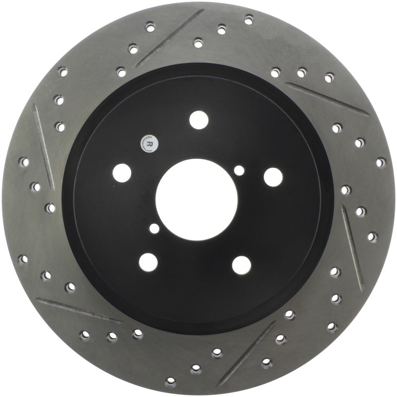 Stoptech 127.47037R 16-17 fits Subaru WRX (w/Eyesight Technology) Sport Slotted & Drilled Rear Right Rotor