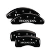 MGP 20221SHONBK 4 Caliper Covers Engraved Front & Rear fits Honda Black Finish S