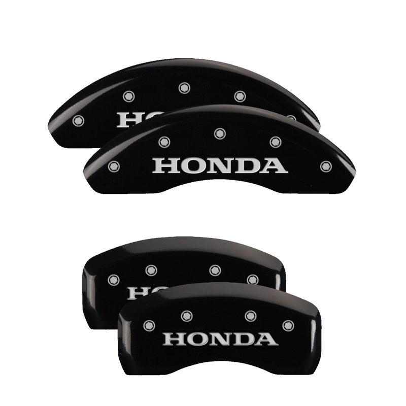 MGP 20226SHONBK 4 Caliper Covers Engraved Front & Rear fits Honda Black Finish S