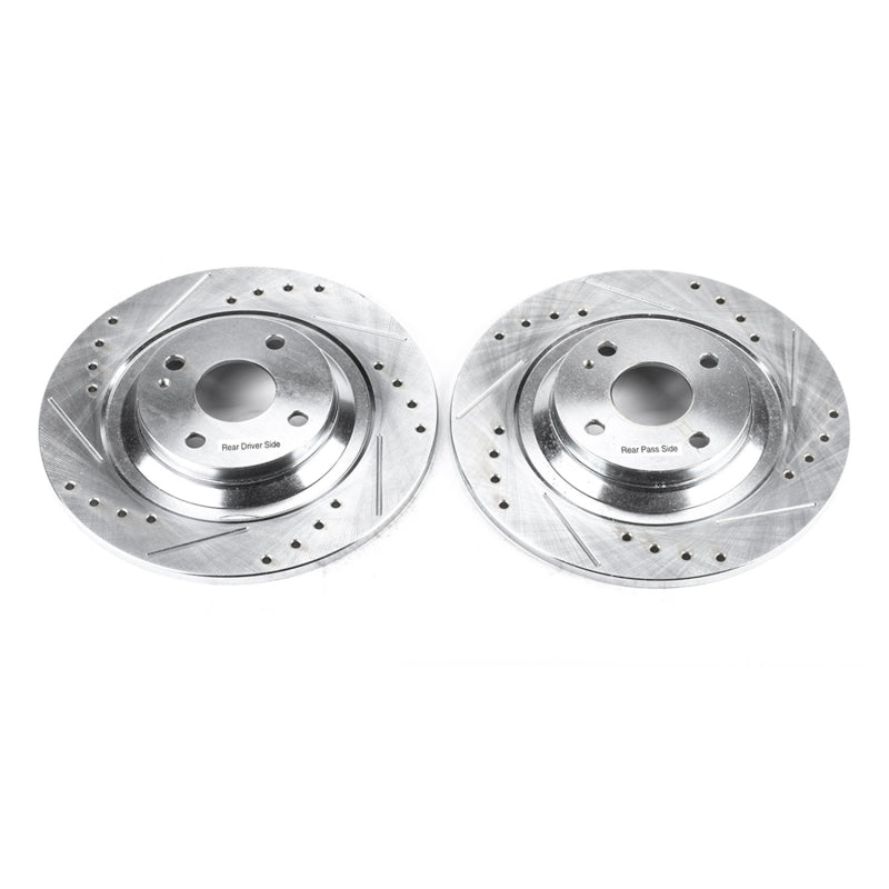 PowerStop fits Mazda 01-05 Miata Rear Evolution Drilled & Slotted Rotors - Pair