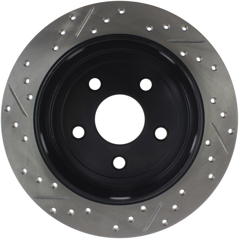 Stoptech 127.67067L Power Slot 07-13 Jeep Wrangler Rear Left Drilled & Slotted Rotor