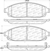 Stoptech 309.108 Sport Brake Pads w/Shims and Hardware - Rear