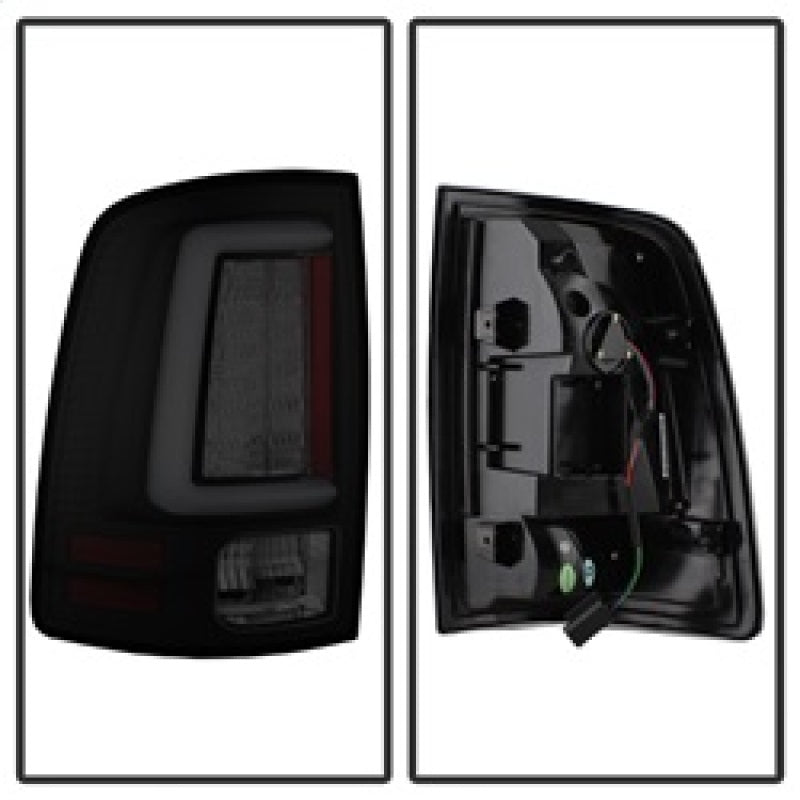 Spyder 5084064 fits Dodge 13-14 Ram 1500 Light Bar LED Tail Lights - Black Smok