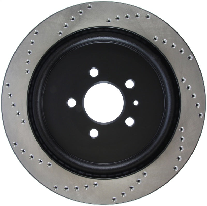 Stoptech 128.61105L Premium High Carbon 13-14 Ford Mustang/Shelby GT500 Left Rear Disc Drilled Brake Rotor
