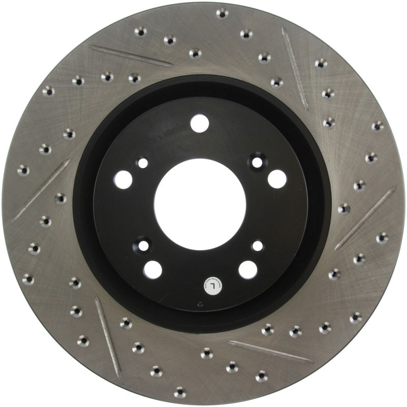 Stoptech 127.40057L 02-06 fits Acura RSX Type S / 06-09 Honda Civic Si Slotted & Drilled Left Front Rotor