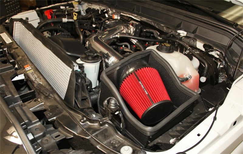 Spectre 9001 11-14 fits Ford F250/350 V8-6.2L F/I Air Intake Kit - Polished w/Red Filter