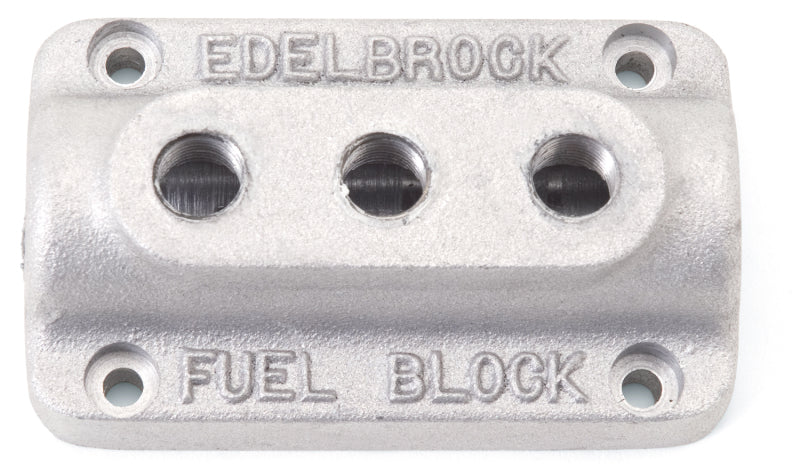 Edelbrock 1285 Fuel Block Triple As Cast