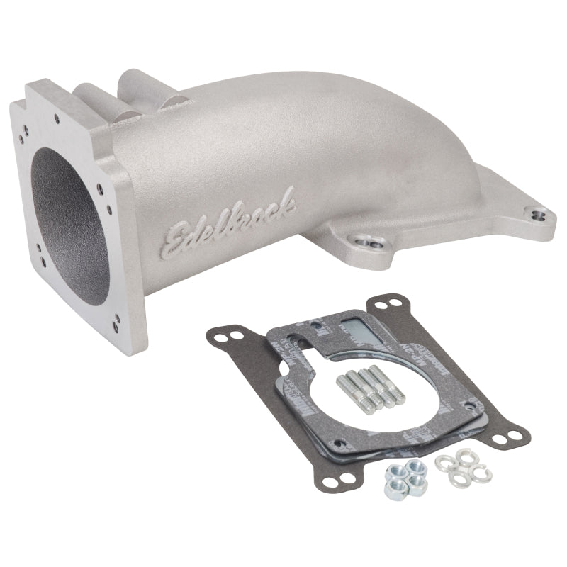 Edelbrock 3847 Ultra Low Profile Intake Elbow 90mm Throttle Body to Square-Bore Flange As-Cast Finish