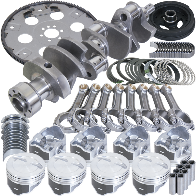 Eagle B13404L06068 fits Chevy 350 1Pc 3.750in Crank 5.700in I-Beam Rods 4.060in Pistons 168 Tooth FP Balanced Assembly