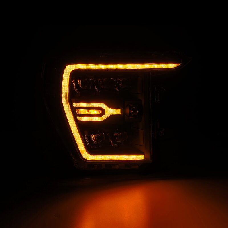 AlphaRex 880137 21-22 fits Ford F-150 NOVA LED Proj Headlights Plank Style Bl