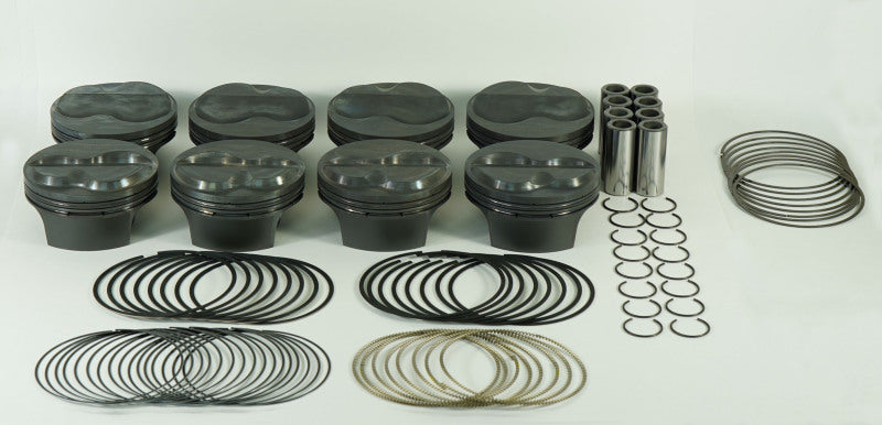 Mahle 197830035 MS Piston Set fits Chevy 430ci 4.135in Bore 4.000in Stk 6.000in Rod .927 Pin 6.0cc 14.2 CR Set of 8