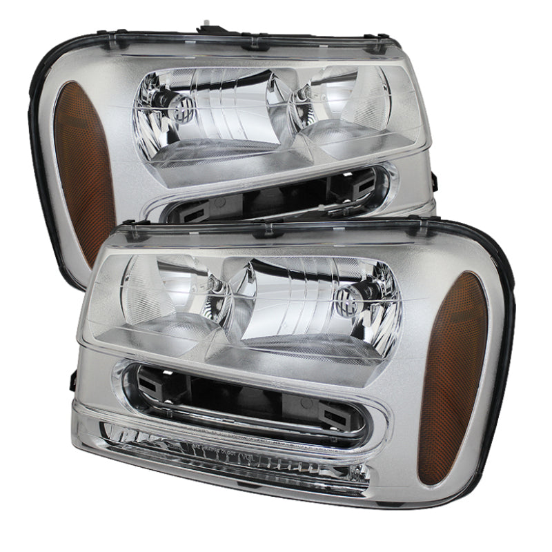 9023545 Xtune fits Chevy 02-09 Trailblazer Crystal Headlights Chrome HD-JH-CTB