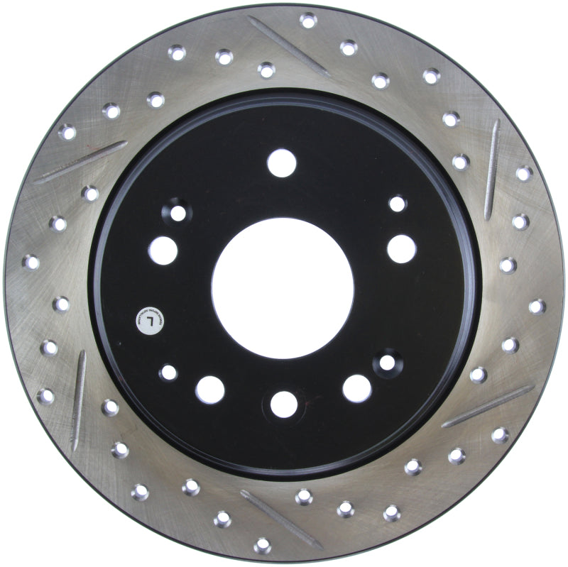 Stoptech 127.40061L 04-08 Acura TL / 03-09 Honda Element Slotted & Drilled Left Rear Rotor