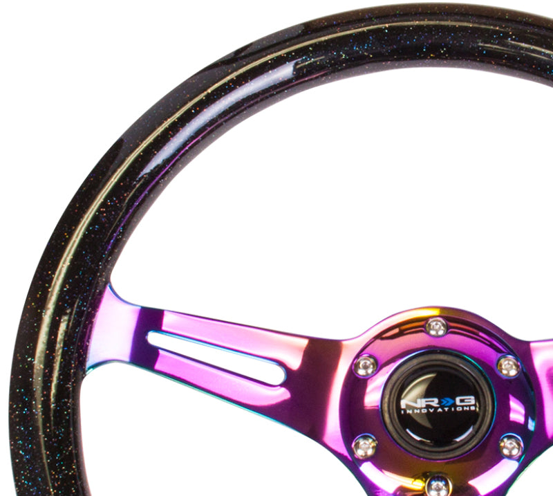 NRG ST-015MC-BSB ST-015MC-BSB Classic Wood Grain Steering Wheel Black