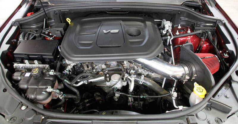 Spectre 9071 16-18 fits Jeep Grand Cherokee V6-3.6L F/I Air Intake Kit - Polished w/Red Filter