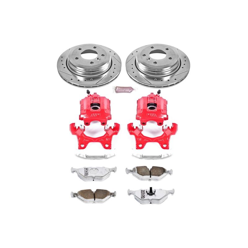 PowerStop KC581 26 95 fits BMW M3 Rear Z26 Street Warrior Brake Kit w/Calipers