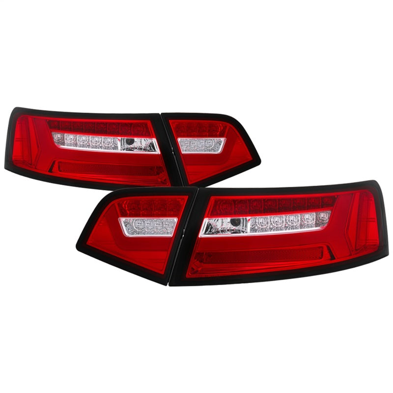Spyder 5085191 fits Audi 09-11 A6 LED Tail Lights - Red Clear (ALT-YD-AA609-LED