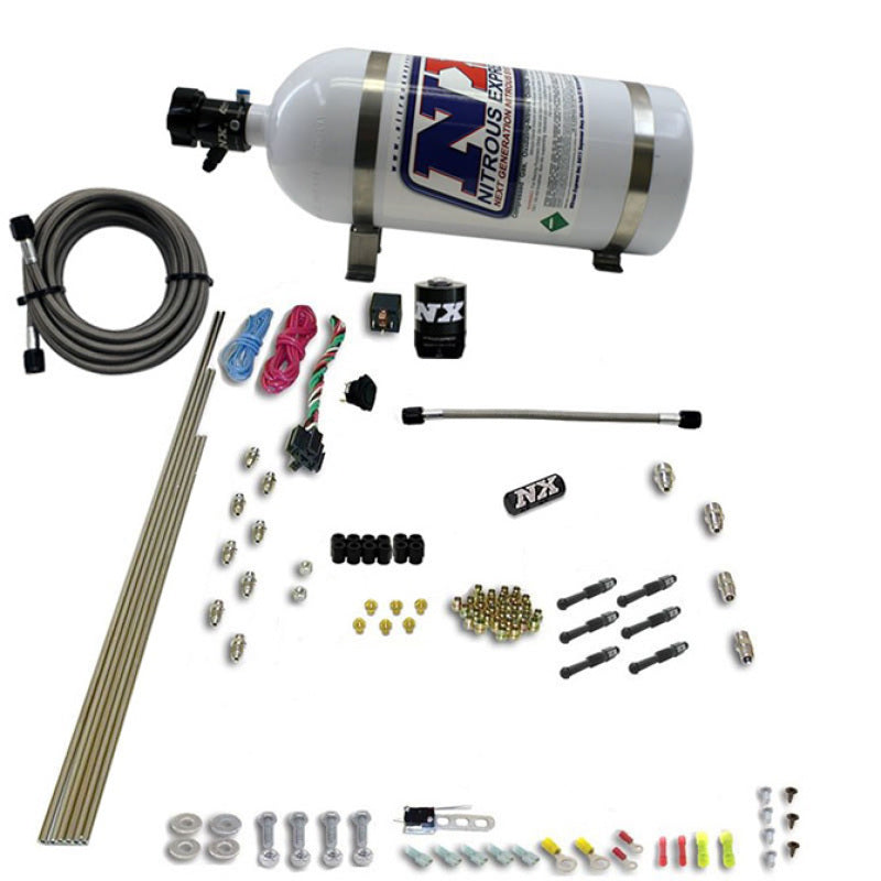 Nitrous Express Nitrous 93066-10 Express 6 Cyl Dry Direct Port Nitrous Kit w/ 10