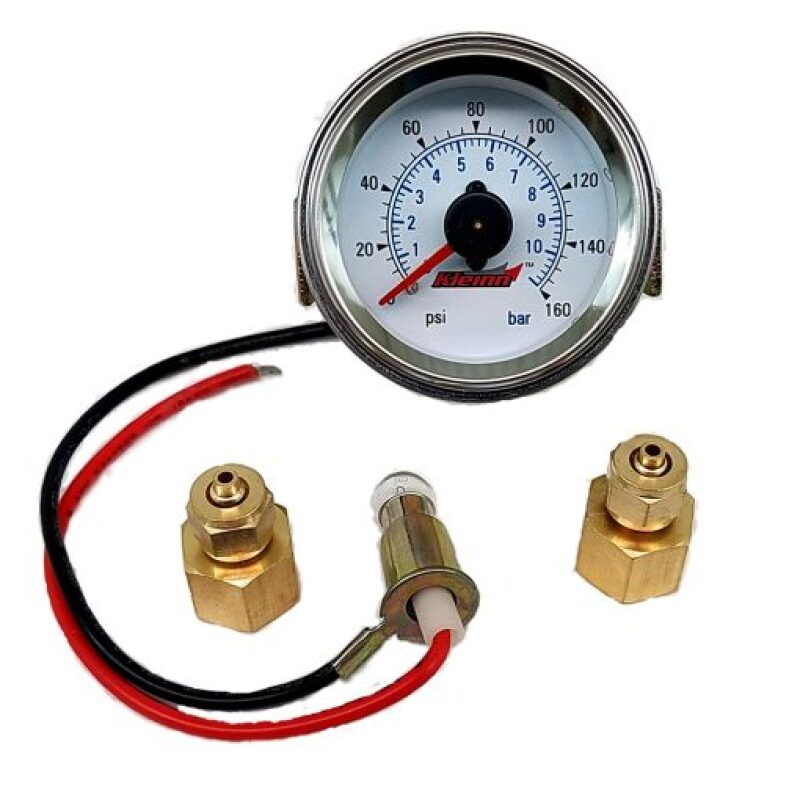 Kleinn 1023 Panel Mount/ Illuminated/ 160 PSI/ Dual Needle Air Pressure Gauge