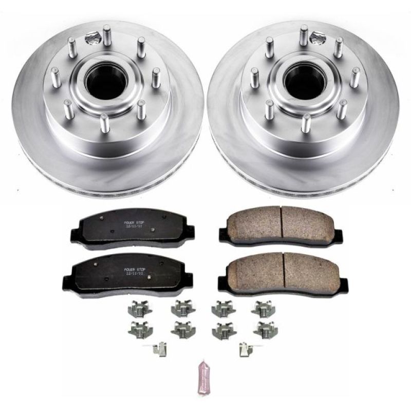 Power Stop CRK5588 10-11 fits Ford F-350 Super Duty Front Z17 Coated Brake Kit
