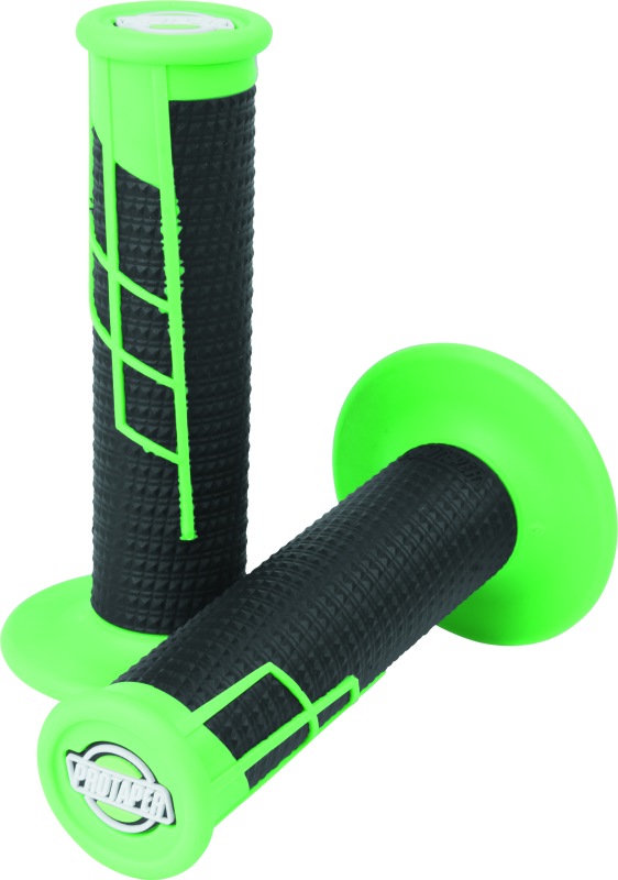 ProTaper 21658 Clamp-On 1/2 Waffle Grips - Neon Green/Black