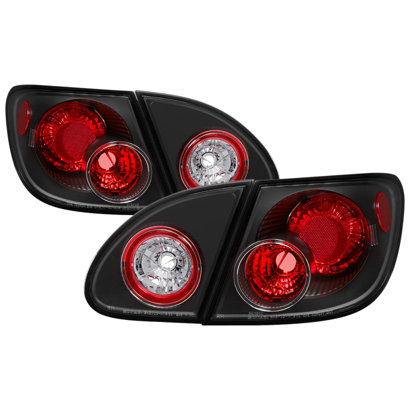 Spyder 5007339 fits Toyota 03-08 Corolla Euro Style Tail Lights Black ALT-YD-TC